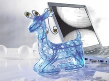 Renne du Père Noël lumineux USB/Pile - Lunartec