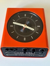 Europhon H20 Plastique Orange Space Age Design Années 70 Horloge Radio 