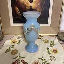 Joli vase en opaline bleu