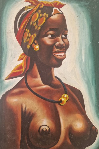 Tableau peinture femme noire - femme,
