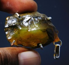 Pendentif brut opale feu - de,