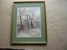 SUPERBE PAYSAGE DE PARIS NOTRE DAME ET QUAI DE SEINE ANIME SIGNE A.  CHEVALET