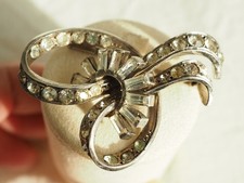 BROCHE ANCIENNE ANNEES 50 ARGENT MASSIF ANTIQUE SILVER BROOCH
