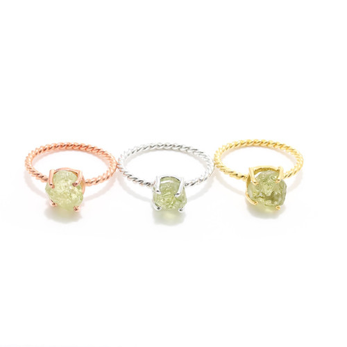 Bague péridot brut - ,