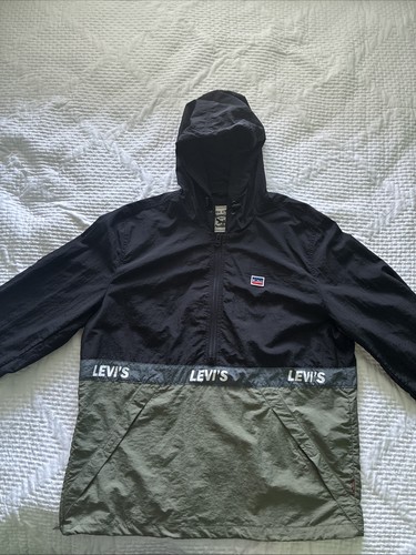 Levi men jacket black green - jacket, black/green