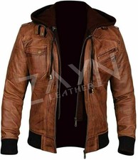 Veste à capuche homme marron