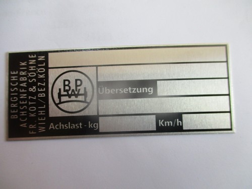 Bpw plaque bouclier - bpw,