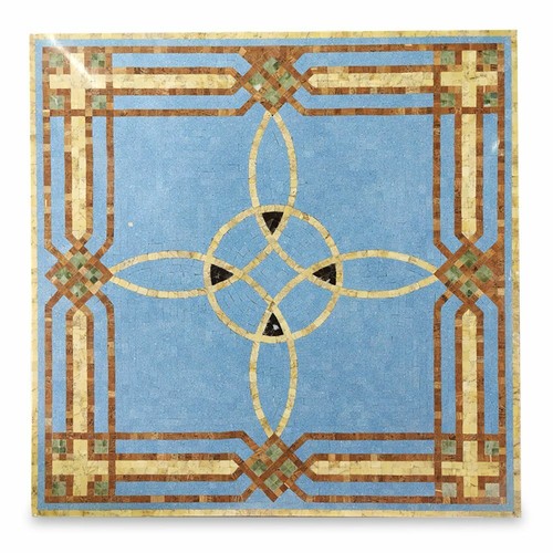 Table avec mosaïques marbre - mosaïques,