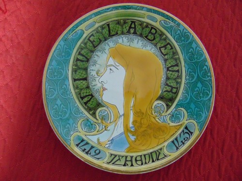 Assiette art nouveau luneville - art,