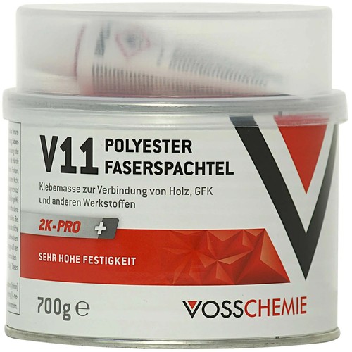 Mastic polyester armé - , fibre