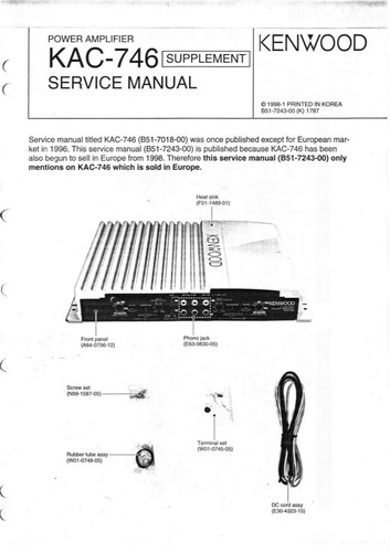 Manuel service kenwood - de,
