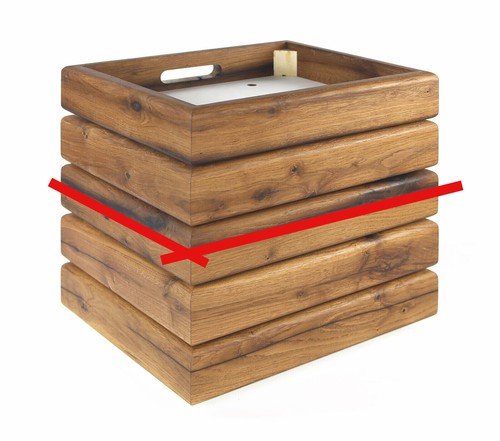 Cadre chêne pour - en, platine