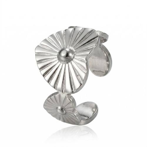 Bague cœur soleil relief - cœur,