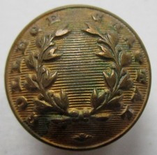 Bouton bombé en métal doré du 19e : Collège Chaptal de 17 mm