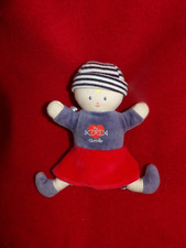 Doudou Peluche Grelot Poupée Marin Bleu Rouge Poisson Corolle 2002