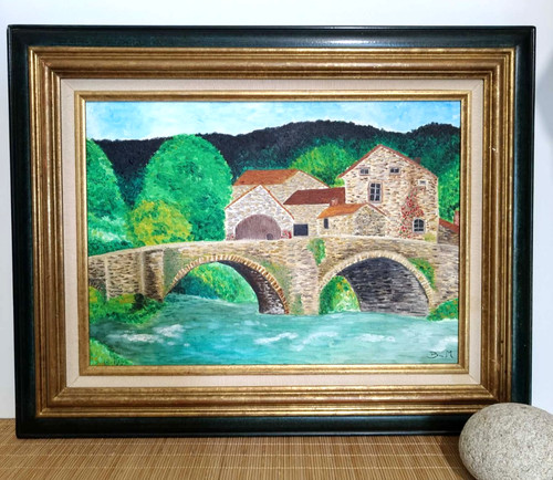 Tableau huile sur - , toile