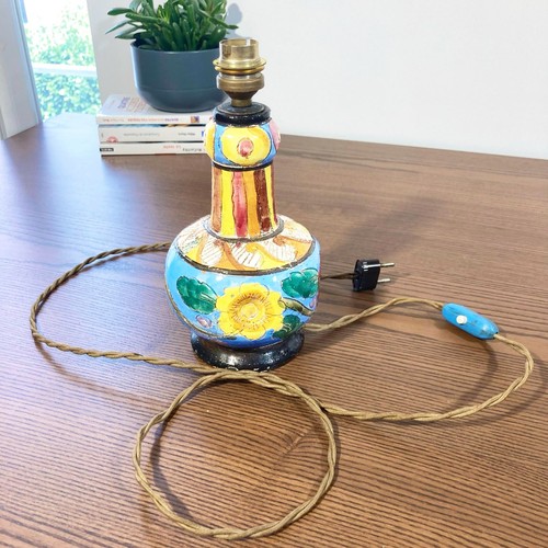 Ceramic art deco lamp - art, signed