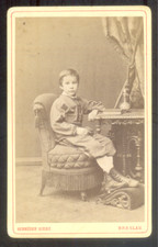 CDV Gebrüder Siebe à Breslau   Enfant    Vintage albumen print c.1877