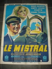 LE MISTRAL  :  AFFICHE ORIGINALE - HERVE MORVAN - 1943 .