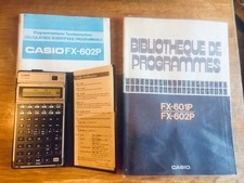 Casio FX-602P + manuels + overlay clavier