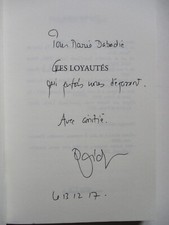 Delphine de Vigan - Les loyautés - EO Envoi Signé Autographe 2017 TBE