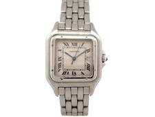 MONTRE CARTIER PANTHERE GM 130000C QUARTZ 41 MM ACIER STEEL WATCH +BOITE 6550€