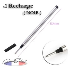 1 Recharge NOIRE 11,3cm Stylo bille ...Compatible Grandes Marques (Ref_E22)