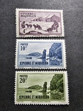 TIMBRE FRANCE COLONIE SAINT PIERRE ET MIQUELON N°291/294/295 NEUF ** MNH 1942