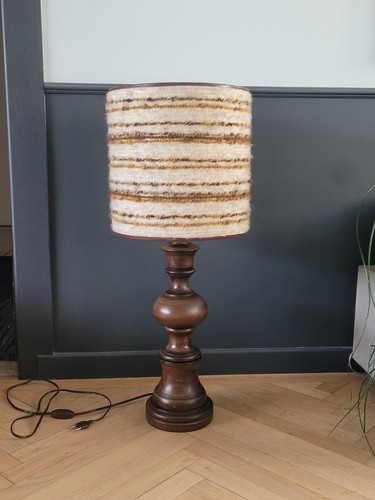 Grande lampe vintage - pied, bois