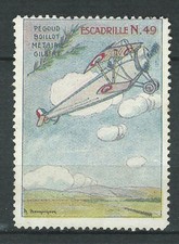 FRANCE vignette Escadrille DELANDRE avion cinderellas ww1 wwi 1916