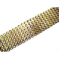 RUBAN EFFET STRASS OR 12 RANGS SOIT 6cm VENDU AU METRE