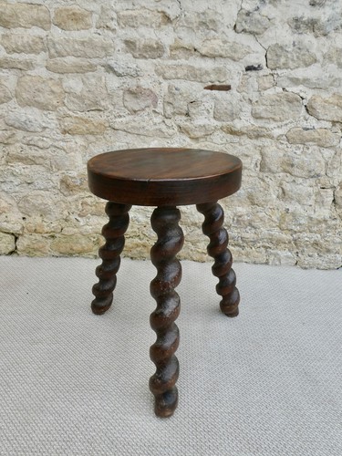 Tabouret tripode bois - tabouret,