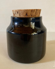 Mado Jolain Petit pot céramique noire année 60 vase vide poche