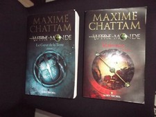TOME 2 et 3  MAXIME CHATTAM AUTRE MONDE:LE COEUR DE LA TERRE / MALRONCE dédicacé