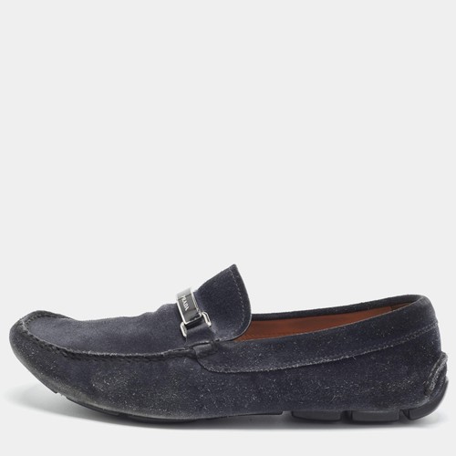 Mocassins prada daim bleu - daim,