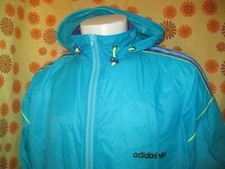 Vintage 90s Ancienne VESTE de PLUIE ADIDAS T174-M VERT type K-Way Training Sport