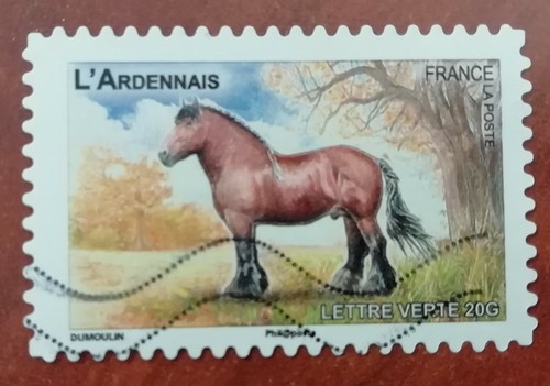 Timbre ardennais chevaux de - chevaux,