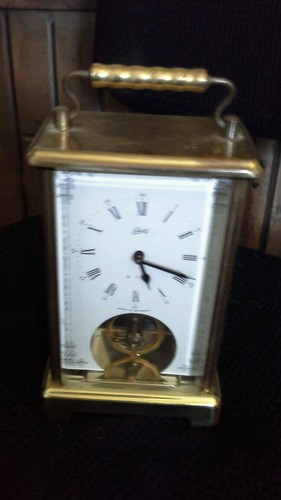 Brass carriage clock - brass,