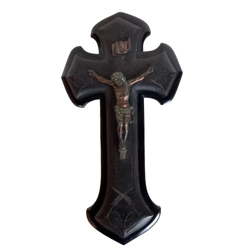 Ancien grand crucifix bois - grand,