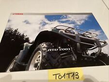 Yamaha ATV 2003 Quad Kodiak Big Bear etc brochure de vente catalogue prospectus