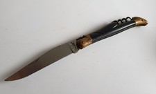 couteau LAGUIOLE pliant vintage acier 440 avec tire bouchon beg 11 cm