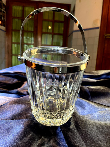 Seau glace verre épais - seau, glace.