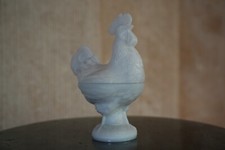 Boîte sucrier coq blanc