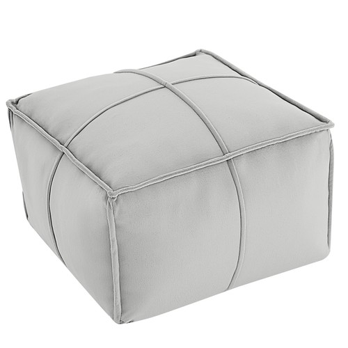 Stuffed round pouf ottoman - stuffed,