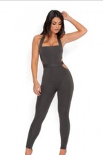 Combinaison grise col suspendu