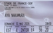 Places de concert AYA NAKAMURA - Stade de France - 29 30 & 31/05/2026