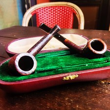 Case set of 2 estate Dunhill shell