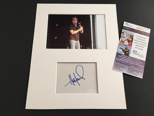 Huey lewis signed card jsa - lewis,