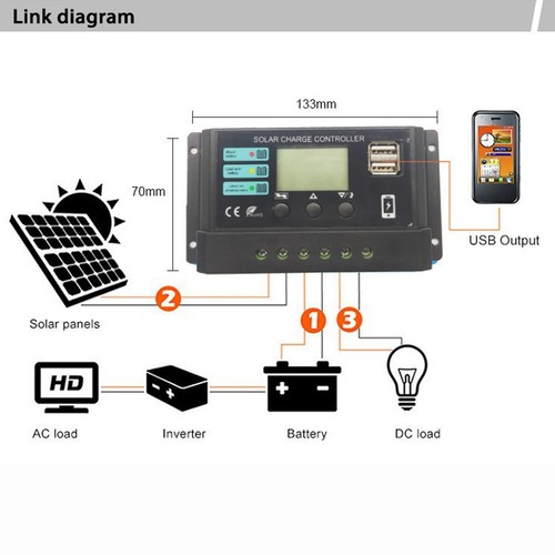 Contrôleur solaire lcd - 1,