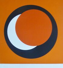 Geneviève Claisse 1935-2018 " Cercle Orange " Main Signée Français Artiste